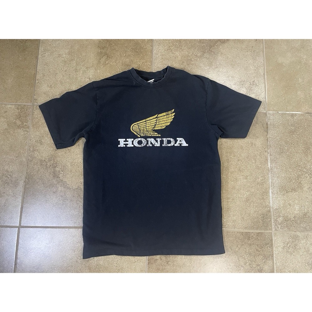 Honda Racing Oversized T-Shirt Y2K Mens Sz XS Moto Graphic Pull&Bear Black Tee